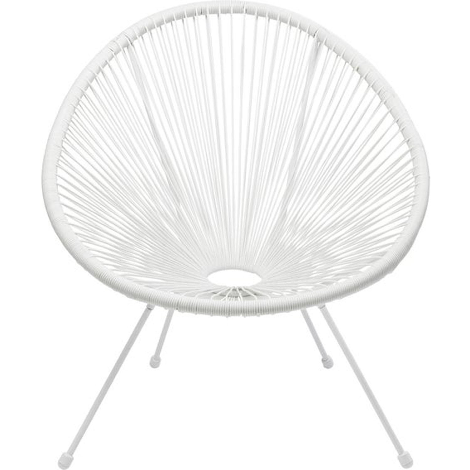 Kare Design Acapulco White Lænestol Havestol Hvid Polyethylen Og Stål