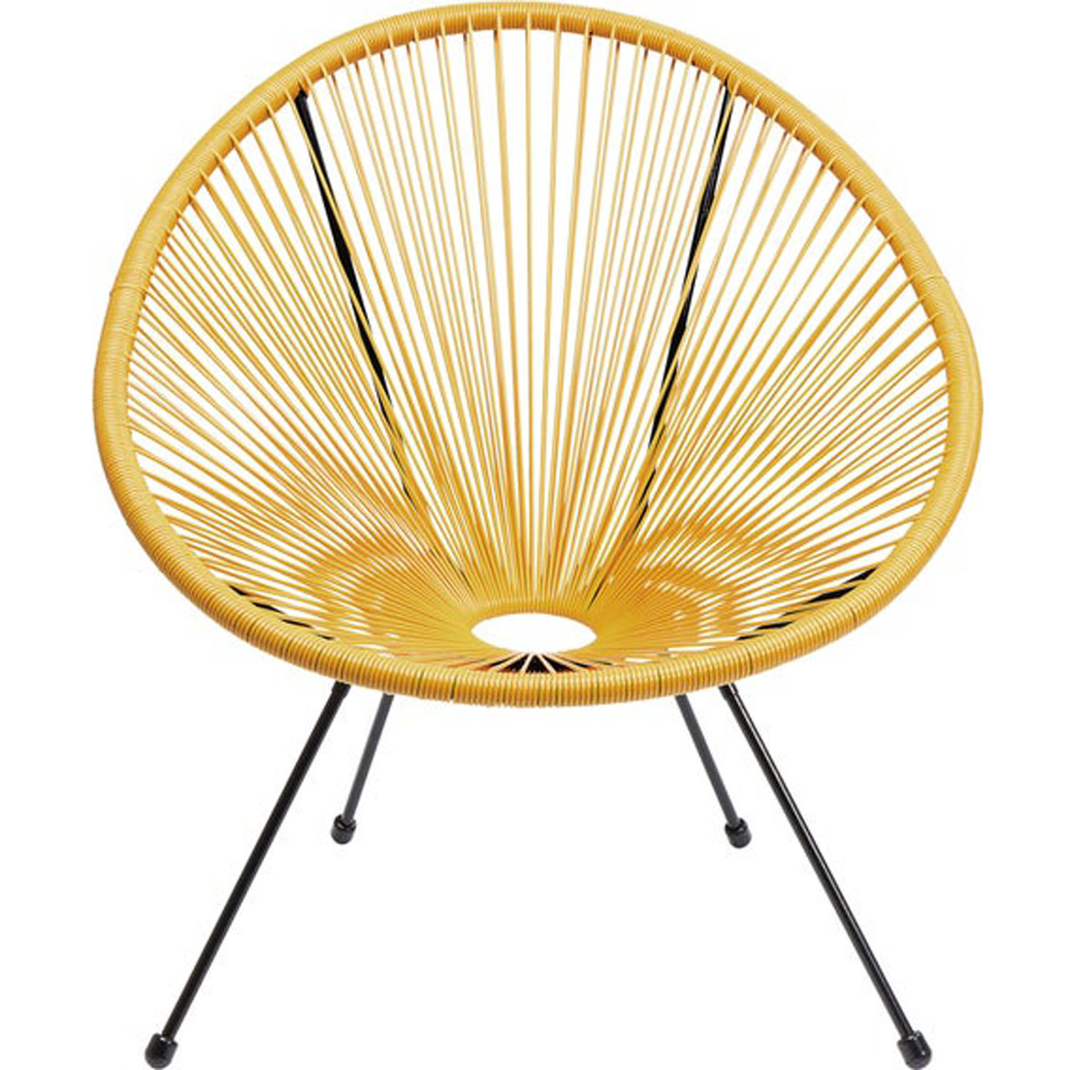 Kare Design Acapulco Yellow Lænestol Havestol Gul Polyethylen Og Stål