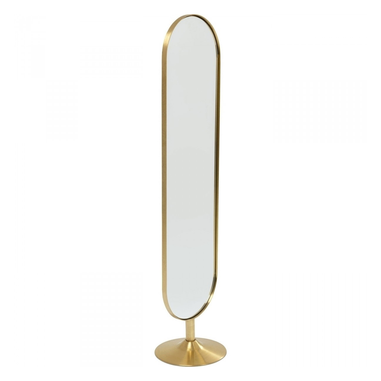 Kare Design Curve Gulvspejl Messingbelagt Stål Og Spejlglas  170x40