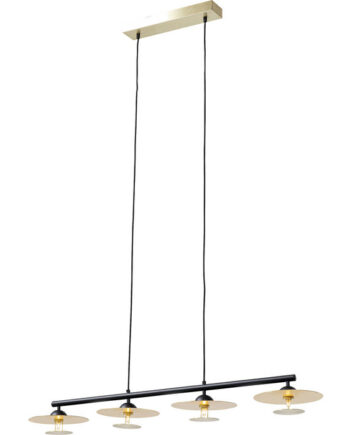 Kare Design Disc Dining Quattro Loftlampe Messing Stål