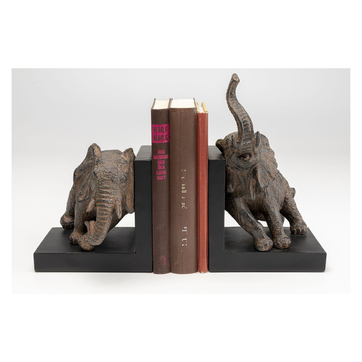 Kare Design Elephants Bogstøtte Brun Polyresin  Sæt