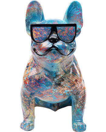 Kare Design Hund Med Solbriller Figur Multifarvet Polyresin