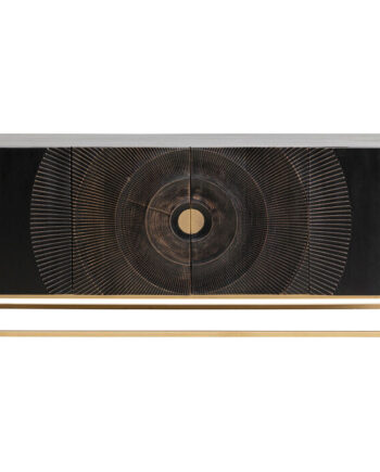 Kare Design Madeira Skænk       Låger Og   Hylde Mdf Og Gyldent Stål  177x45