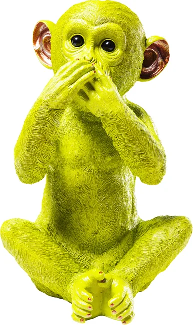 Kare Design Monkey Iwazaru Sparebøsse Lime Grøn Polyresin   :35