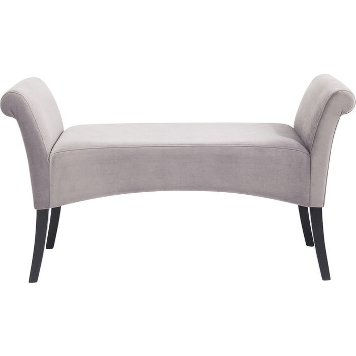 Kare Design Motley Bænk     Armlæn Sølvgrå Polyester Fløjl Og Bøg  107x38