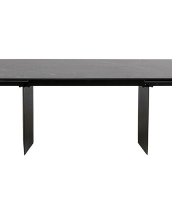 Kare Design Novel Spisebord  Inkl    Tillægsplader Sort Keramik Stentøj Og Stål  180 40 40 X90
