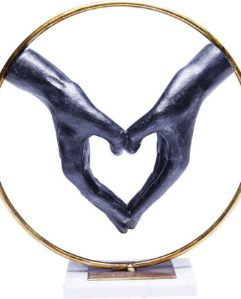 Kare Design Object Elements Heart Handâ Figur Polyresin Og Marmor   :33 5cm