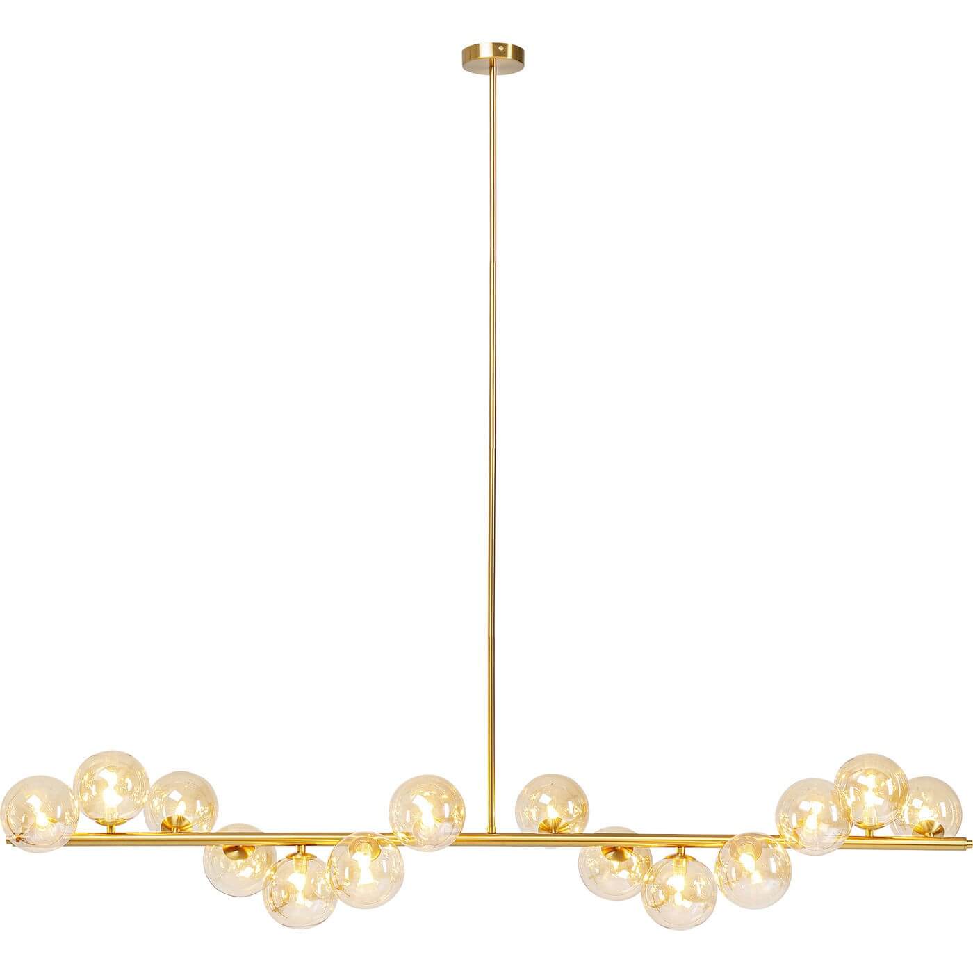 Kare Design Scala Balls Guldfarvet Loftlampe Glas Og Stål 150cm