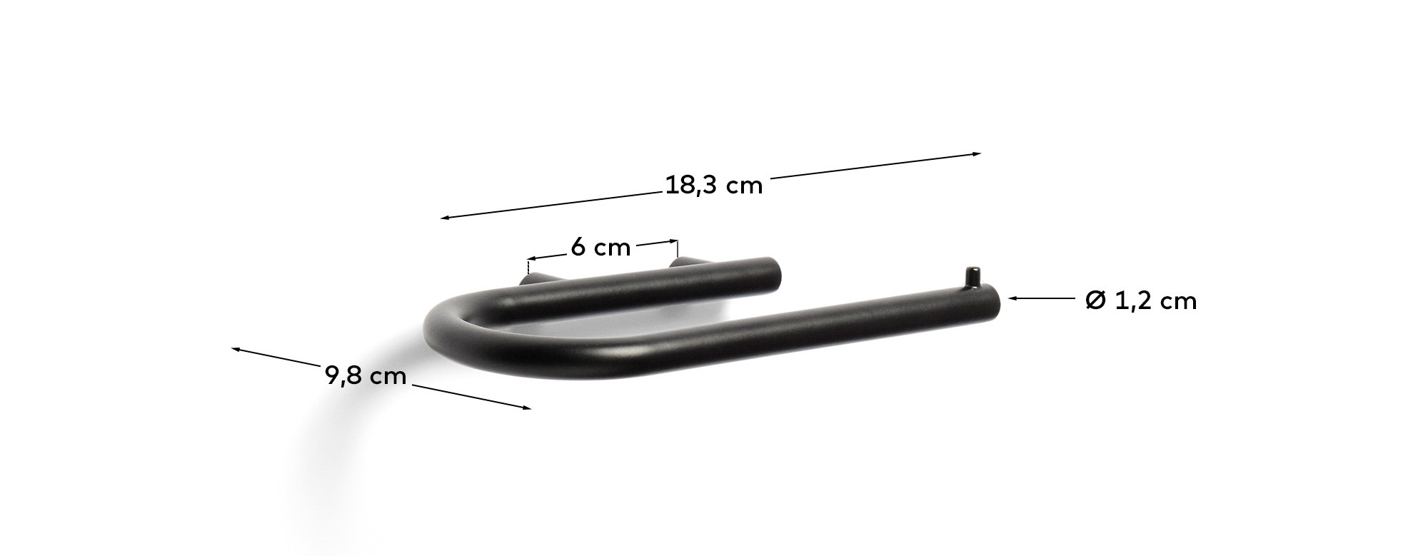 Kave Home Arely Toiletpapirholder Sort Metal