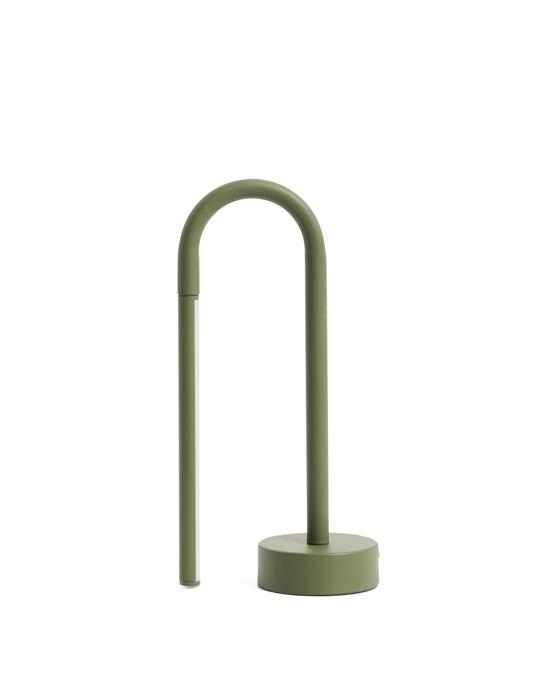 Kave Home Bow Bærbar Bordlampe Genopladelig Grøn Aluminium