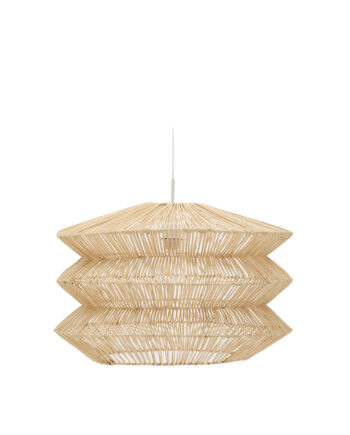 Kave Home Dakit Loftslampeskærm   Lys Natur Rattan  60x40
