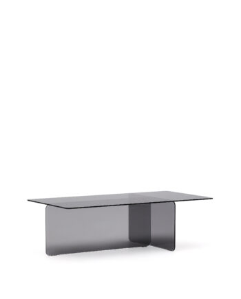 Kave Home Zaren Sofabord  Rektangulær Grå Hærdet Glas  120x60