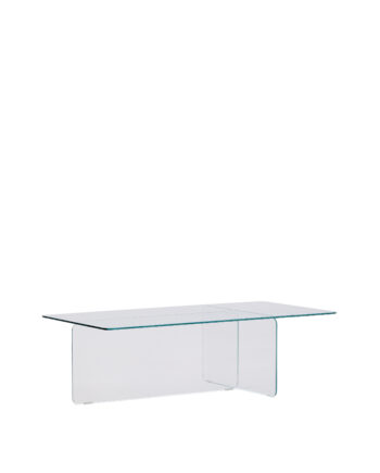 Kave Home Zaren Sofabord  Rektangulær Klar Hærdet Glas  120x60