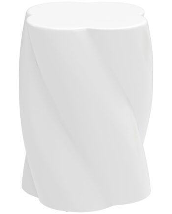 Keramisk Spiralskammel  120 Kg Lasteevne  33   45 Cm  Vejrbestandig Haveskammel Med Låg  Hvid