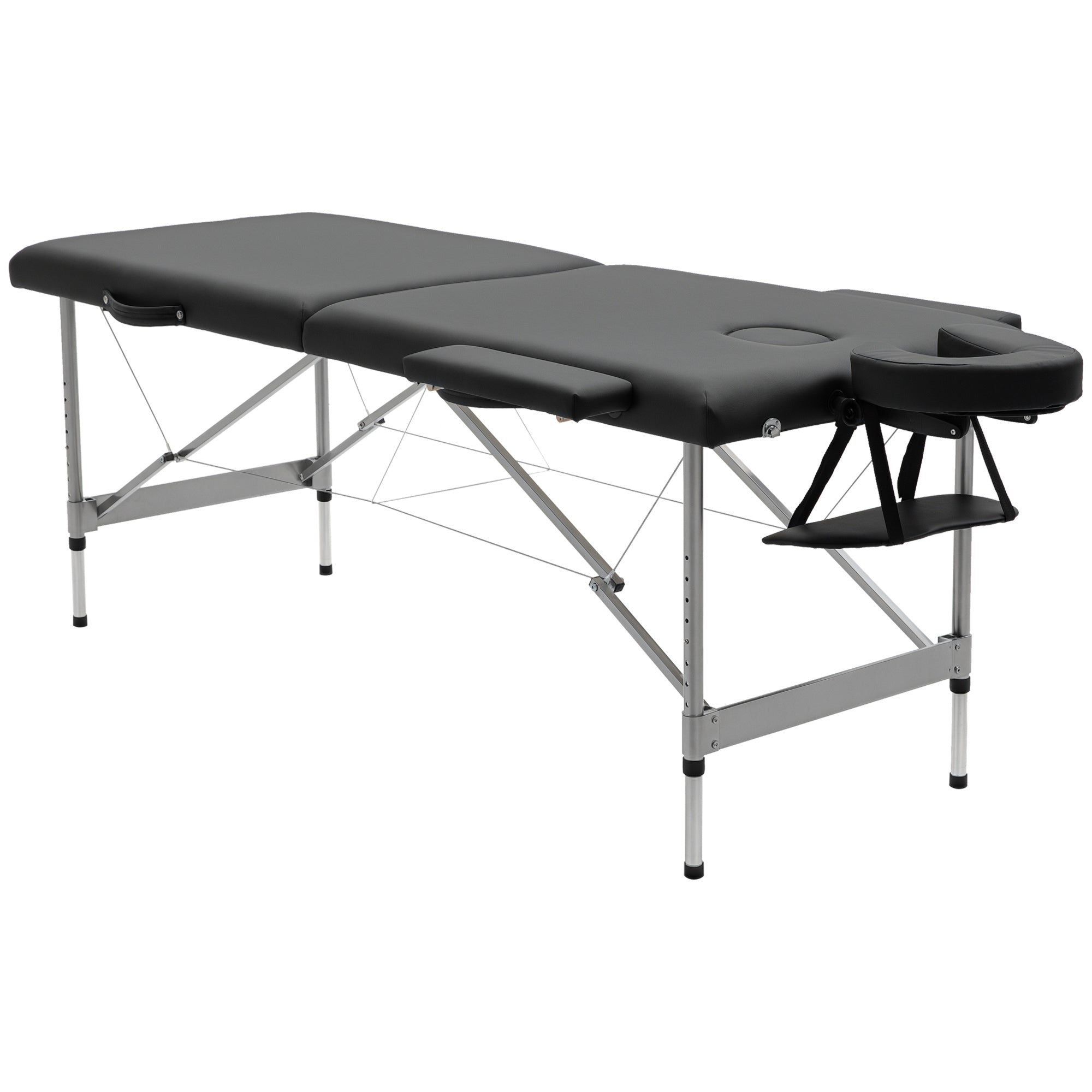 Klappelig Massagebrik Med Ansigtsåbning Armlæn Håndstøtter Mobil Massagebrik 186 Cm 71 Cm 83 Cm