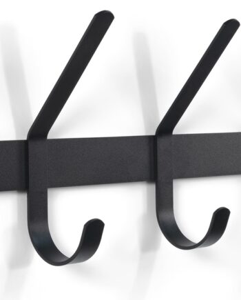 Knagerække Dexter Spinder Design  Sortlakeret Stål  Smal 21ã 70 Cm Med Dobbeltkroge
