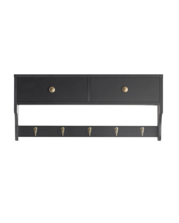 Knagerække Med   Skuffer  60x15x27 Cm  Sort