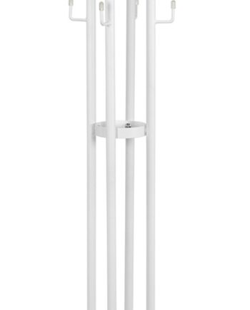 Knagerække Og Frakkestativ Spinder Design Jessy   Mat Hvidt Pulverlakeret Stål Fritstående 170 Cm