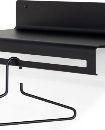 Knagerække Og Hattehylde Spinder Design Sway Pulverlakeret Sort Stål 60x30 Cm