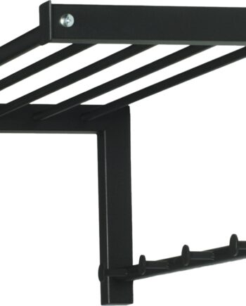 Knagerække Og Hatthylde Spinder Design Bergum   Mat Sort Stål Med   Kroge Til Entré H23ã B78 5ã D29 Cm