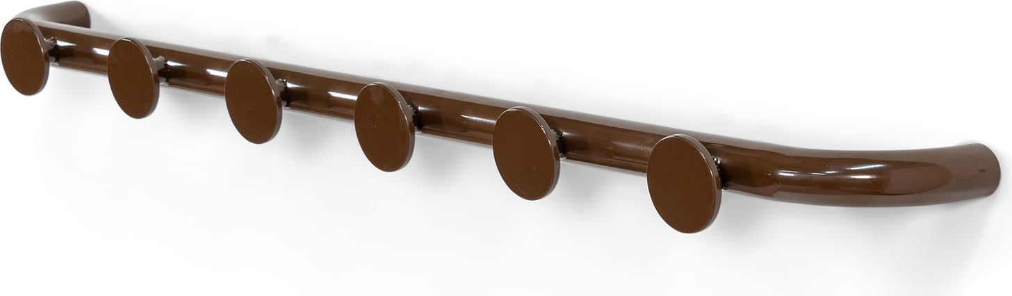 Knagerække Spinder Design Retro Chokoladebrun Stål 75 Cm Kroge
