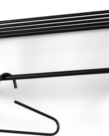 Knagerække Spinder Design Smooth   Sort Stål  Vægophæng 23ã 80ã 33   Cm
