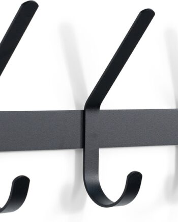 Knagerække Til Entré Spinder Design Dexter Mat Sort Stål   Dobbeltsidede Kroge B40ã H21ã D8   Cm