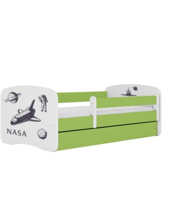 Kocot Kids Seng Babydreams Grøn Nasa Med Skuffe Med Madras 140 70