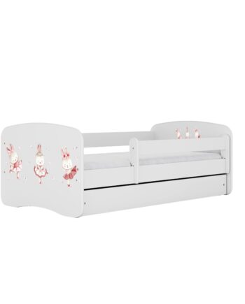 Kocot Kids Seng Babydreams Hvide Kaniner Med Sommerfugle Med Skuffe Med Madras 160 80