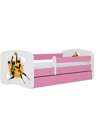 Kocot Kids Seng Babydreams Pink Basketball Uden Skuffe Med Madras 180 80