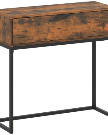 Konsolbord  Entrebord Med Skuffe  Industrielt Design  Til Entre Eller Stue  80x30x76 Cm  Sort