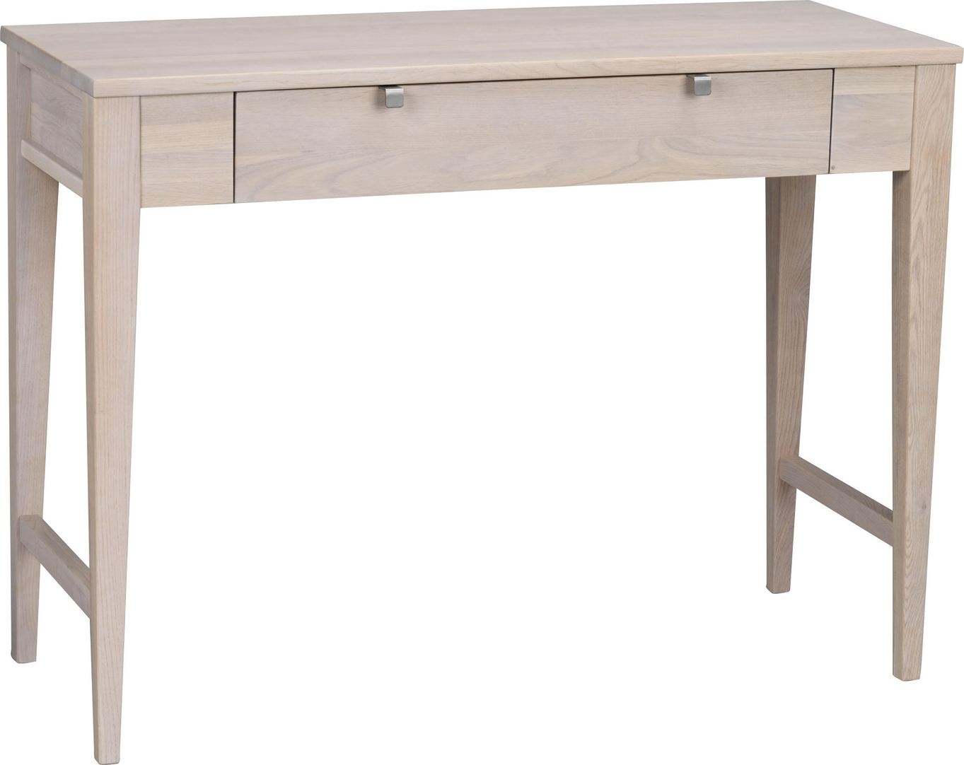 Konsolbord Rowico Confetti   Lakeret Hvidvasket Eg Med Metaldetaljer Og Skuffe 100ã 40ã 74 Cm
