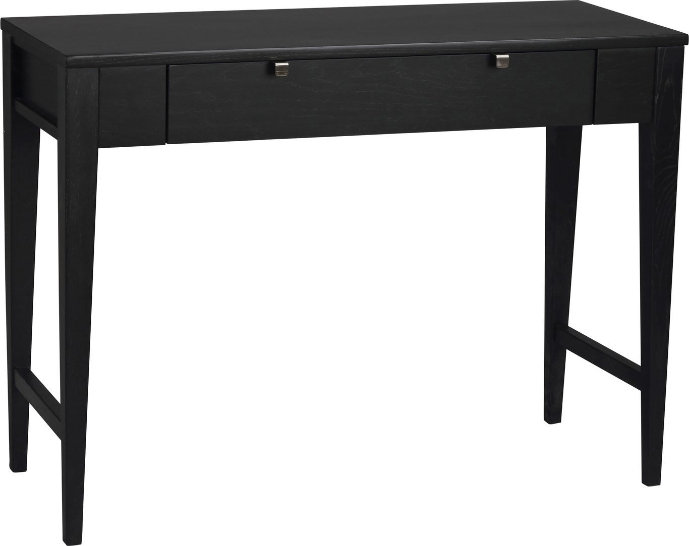 Konsolbord Rowico Confetti Sortlakeret Massivt Egetræ Sidebord 100   40   74 Cm Med Skuffe