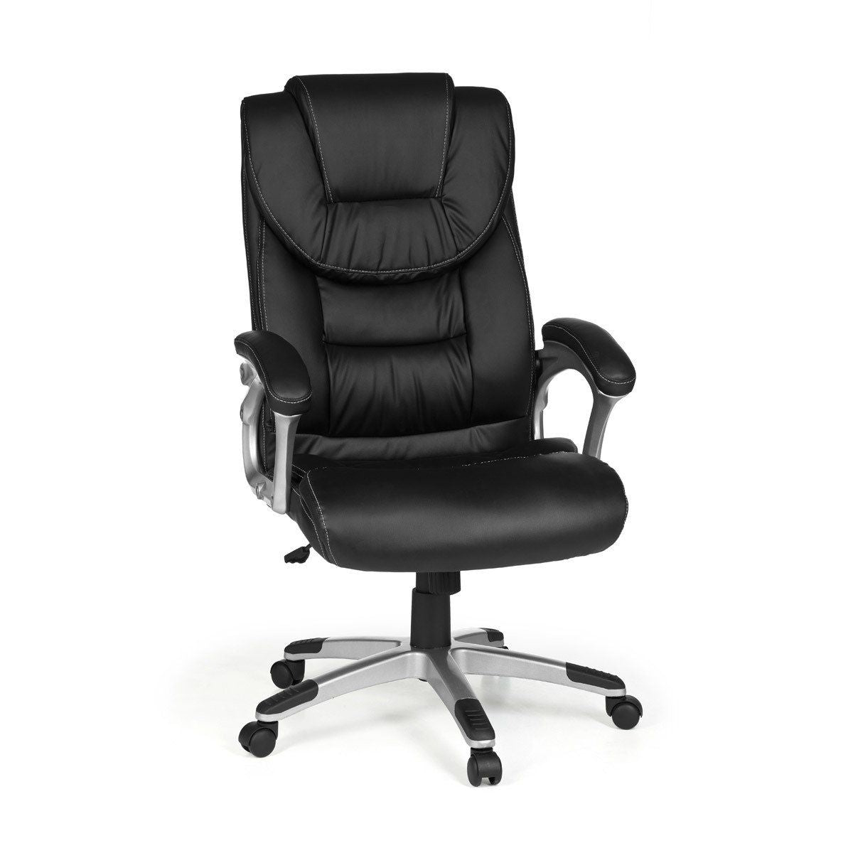 Kontorstol   Ergonomisk Design  Sort Imiteret Læder