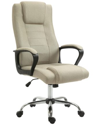 Kontorstol   Linnedlook  Højdejusterbar  Gyngefunktion    Hjul  Beige