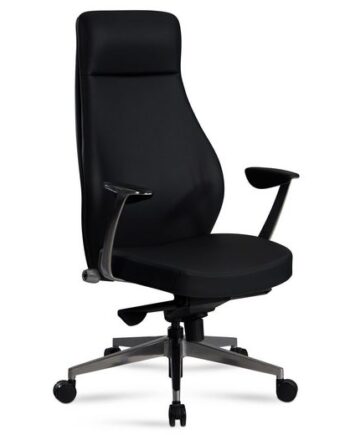 Kontorstol  Lederstol  Moderne-look  Imiteret Læder  Ergonomisk  Sort