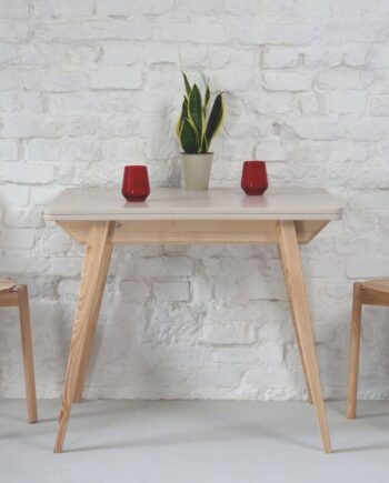Konvolut Udtrækbart Spisebord 90x65cm Brun Beige