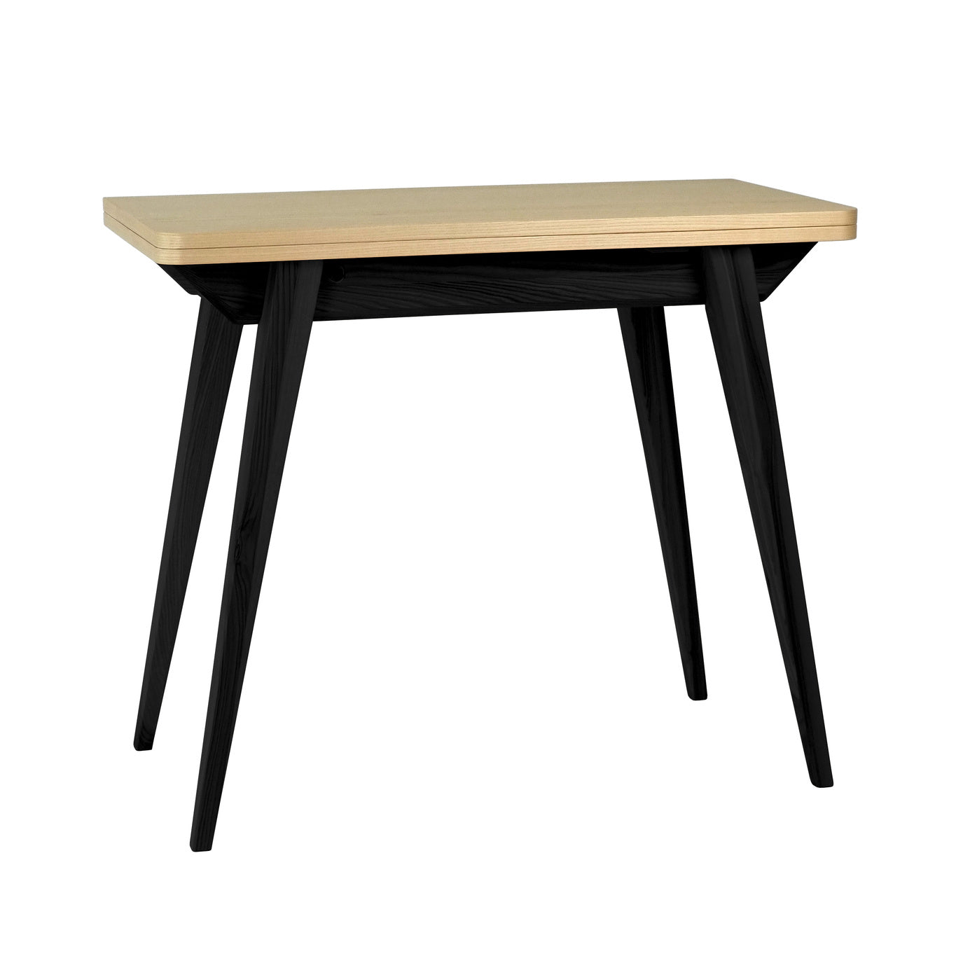 Konvolut Udtrækkeligt Spisebord 45x90cm Ask Sorte Ben