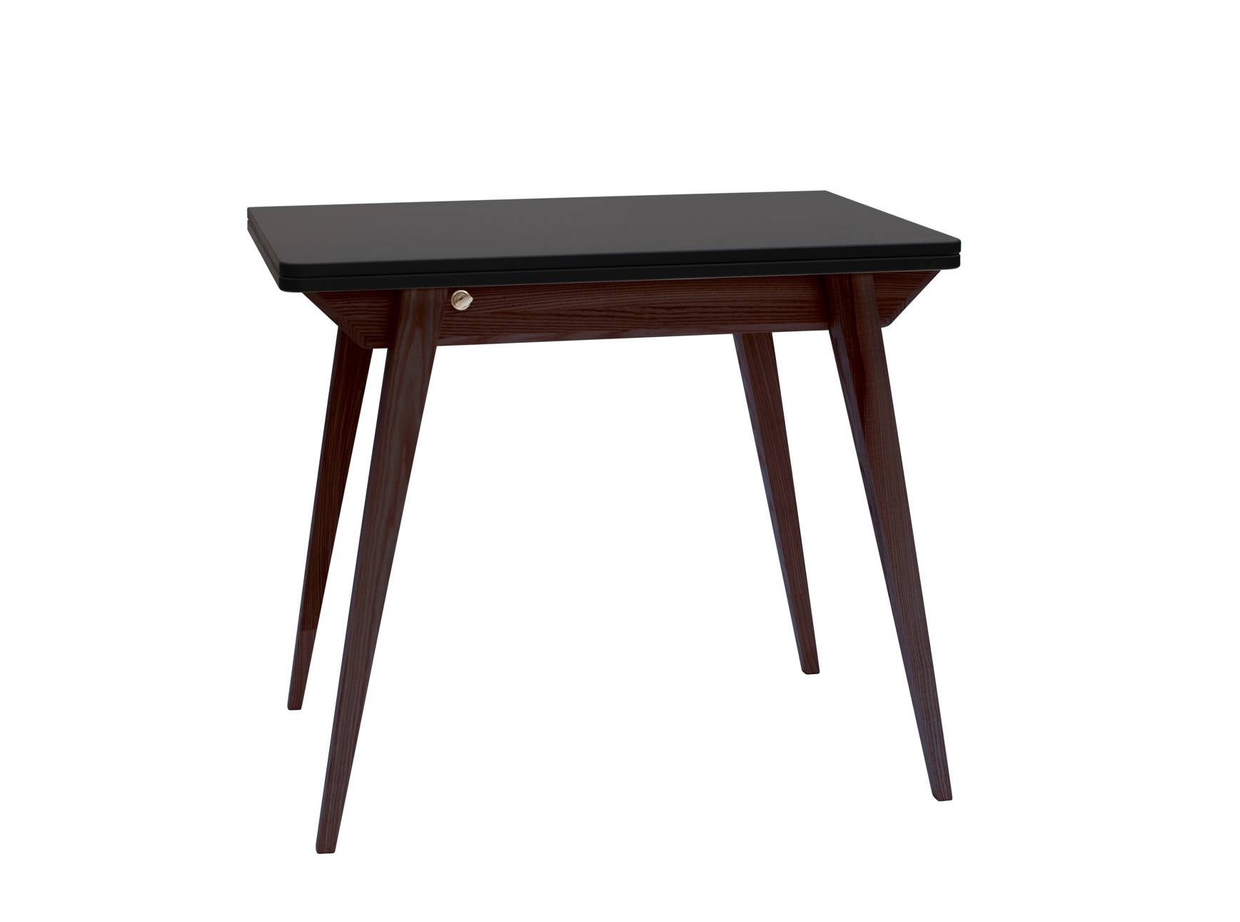 Konvolut Udtrækkeligt Spisebord 90x65cm Sort  -mat Valnød