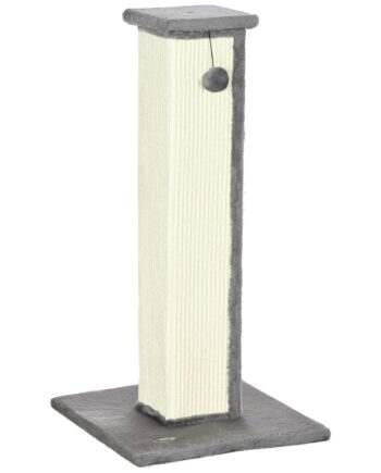 Kradsetræ  Inklusive Legebold  Plys  Sisal  41 Cm   41 Cm   81 Cm  Creme   Grå