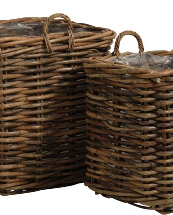 Kurve Firkantede Sæt Med   Nordique Design Calais Opbevaringskurve   Naturlig Rattan 70x70x70 60x60x60 Cm