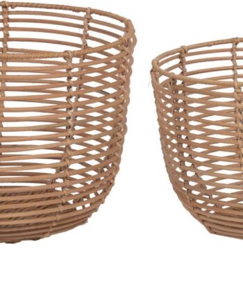 Kurvesæt Kave Home Dalina Håndvævet Rattan Opbevaringskurve Natur