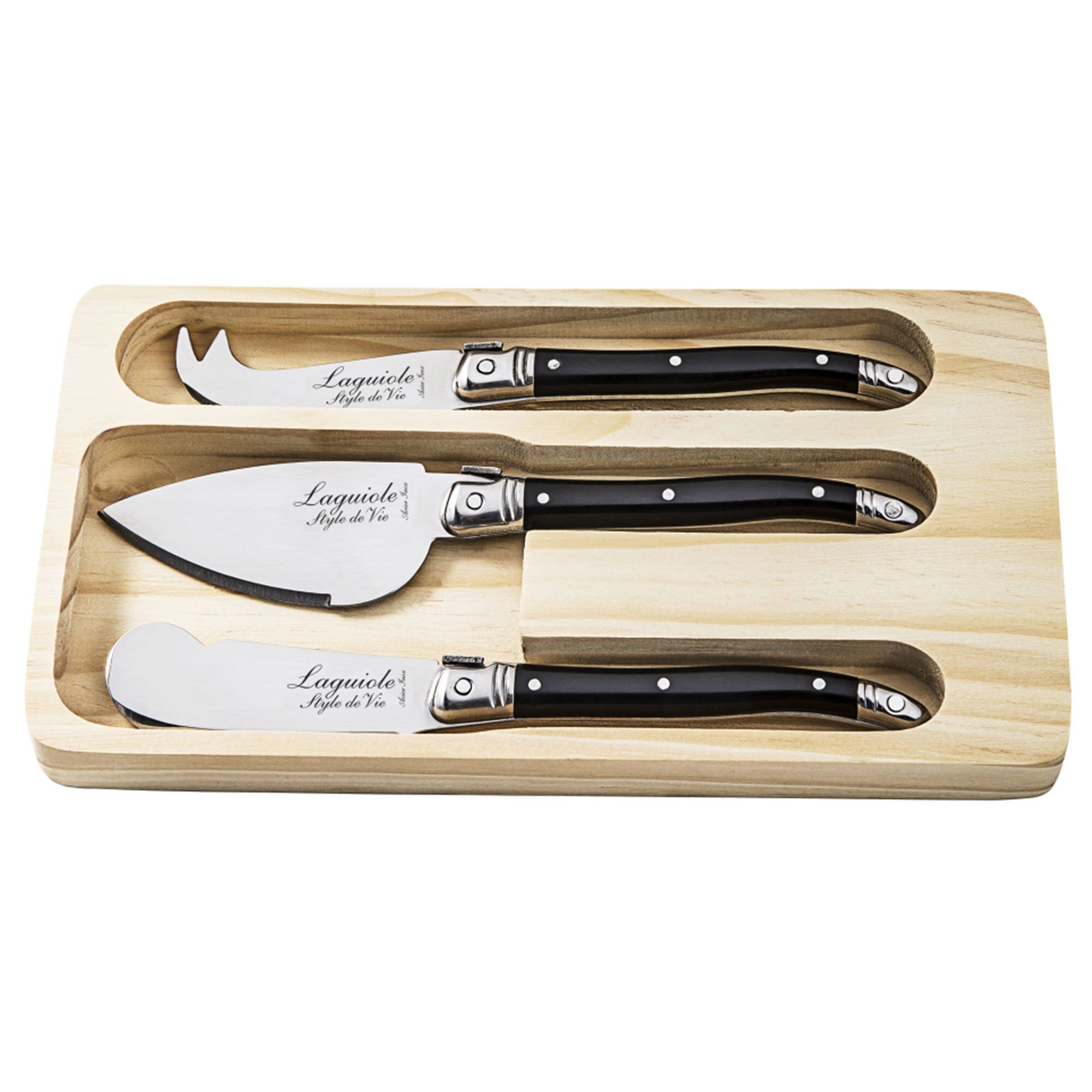 Laguiole Style De Vie Laguiole Ostknive   Stk  Sort