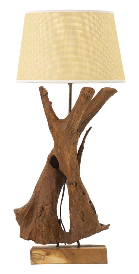 Lampe   Træ   35x80 Cm