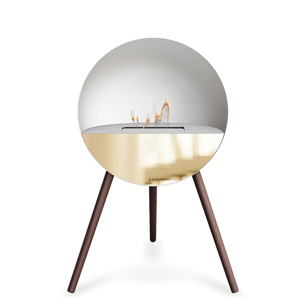 Le Feu Eye Bioethanolpejs Hvid Røget Ben Hvid Top Rose Gold Front : Erling Christensen Møbler