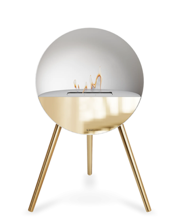 Le Feu Eye Bioethanolpejs   Hvid Rose Gold Ben Hvid Top Rose Gold Front  : Erling Christensen Møbler