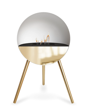 Le Feu Eye Bioethanolpejs   Hvid Rose Gold Ben Sort Top Rose Gold Front  : Erling Christensen Møbler