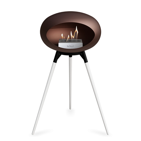 Le Feu Ground Wood High   Mocca Hvide Ben Sort Stel Stål Brænder  : Erling Christensen Møbler