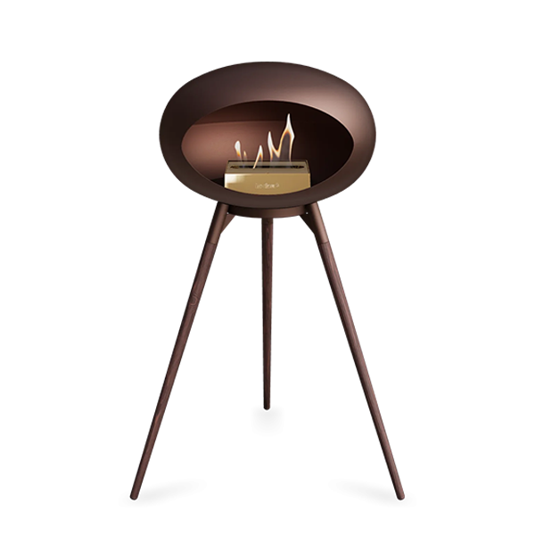 Le Feu Ground Wood High Mocca Røget Eg Ben Mocca Stel Rose Gold Brænder : Erling Christensen Møbler
