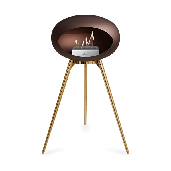 Le Feu Ground Wood High Mocca Rose Gold Ben Rose Gold Stel Stål Brænder : Erling Christensen Møbler